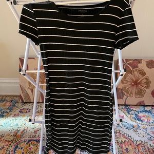 Arizona Jean Co. Casual Brunch Dress black and white stripes
